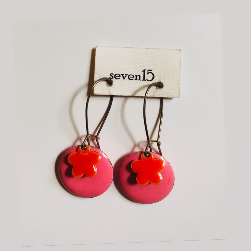 ☼4 for 20$☼ Pink Flower Earrings